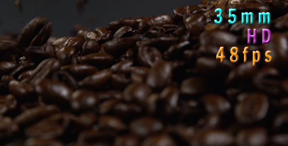 Coffee Beans Falling Down on Black Table 32
