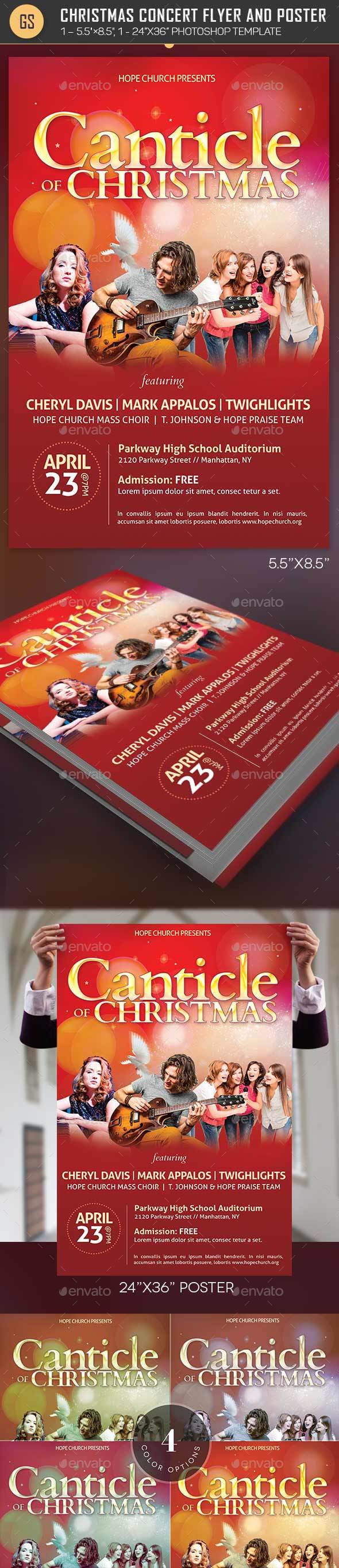 Christmas Concert Flyer Poster Template - Holidays Events