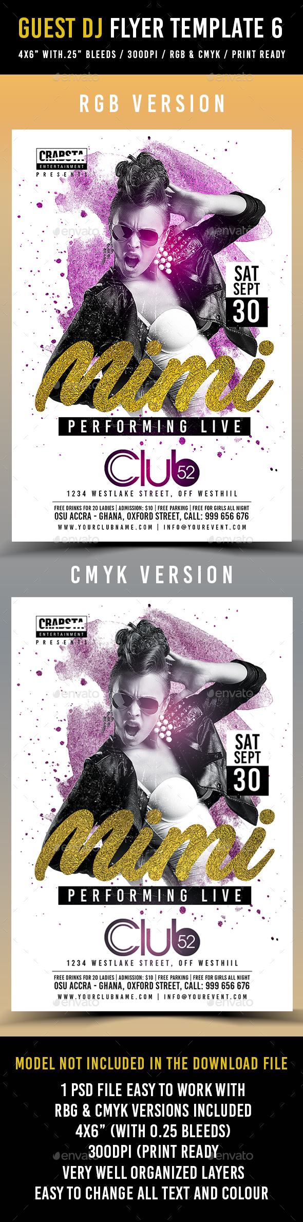 Guest Dj Flyer Template 6 - Flyers Print Templates