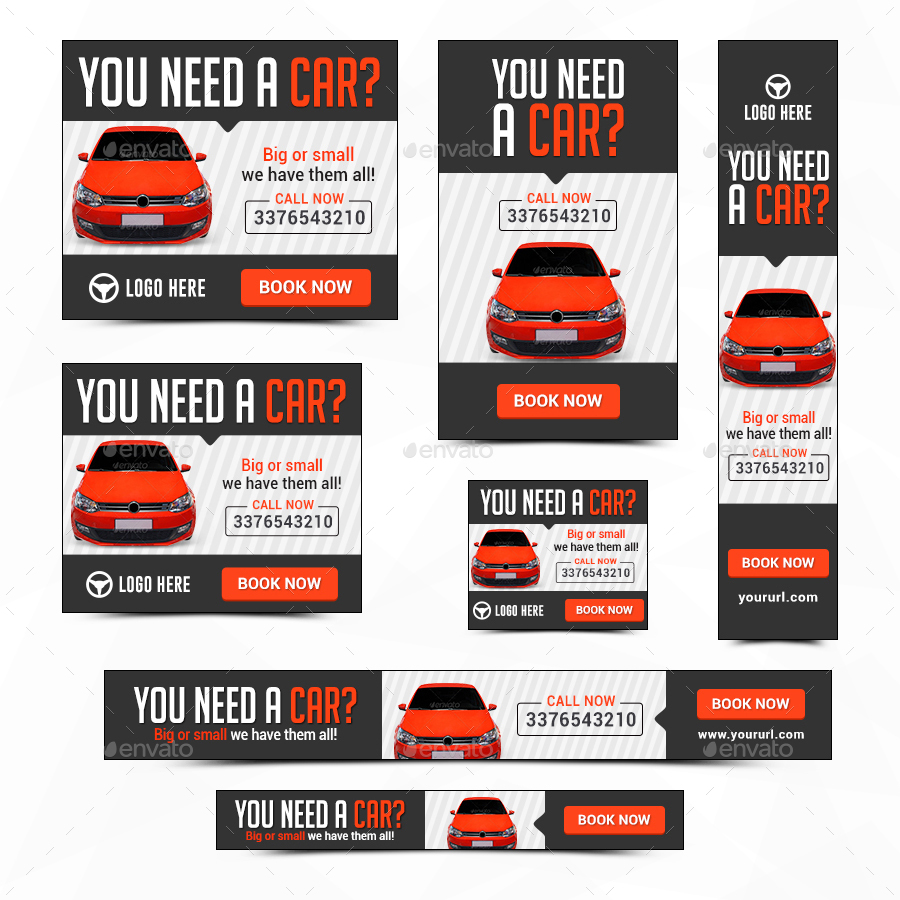 Car Sale Banners Bundle 5 Sets 93 Banners By Hyov Graphicriver