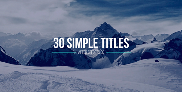 30 Simple Titles - VideoHive 15721763