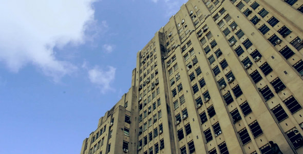 Looking Up at the University of Buenos Aires School of Medicine Facade alt