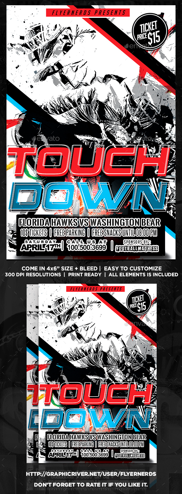 TouchDown Football Sports Flyer - Sports Events