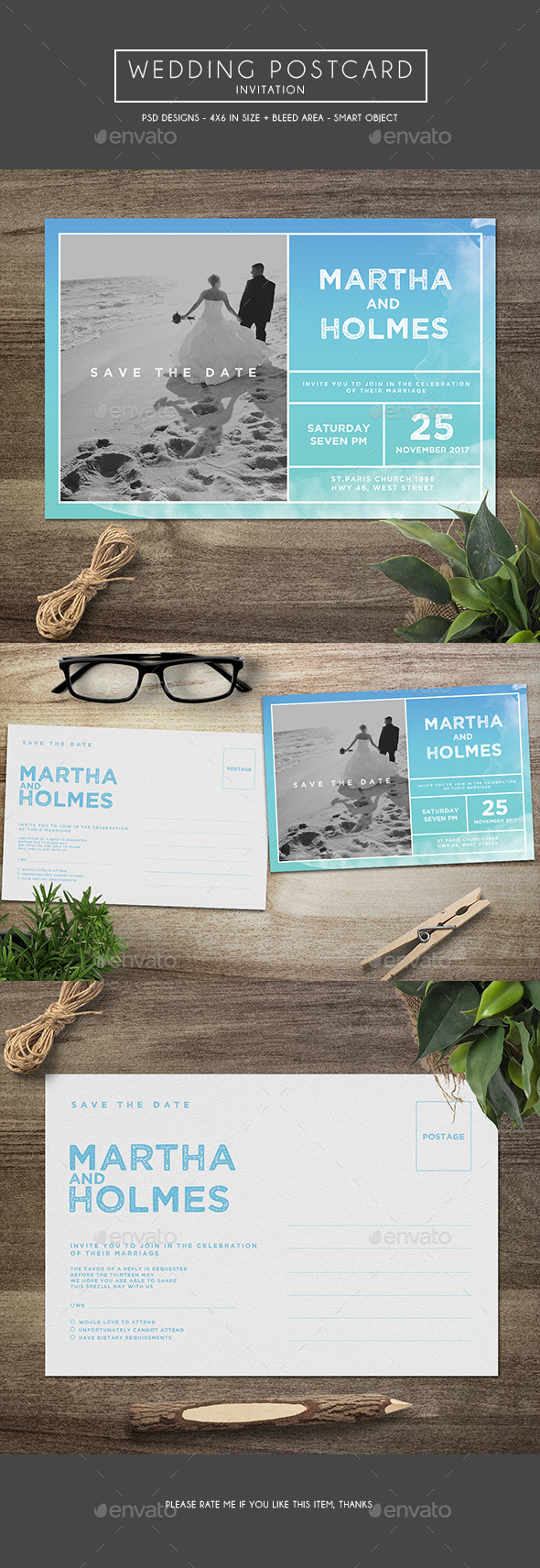 Wedding Postcard Invitation - Weddings Cards & Invites