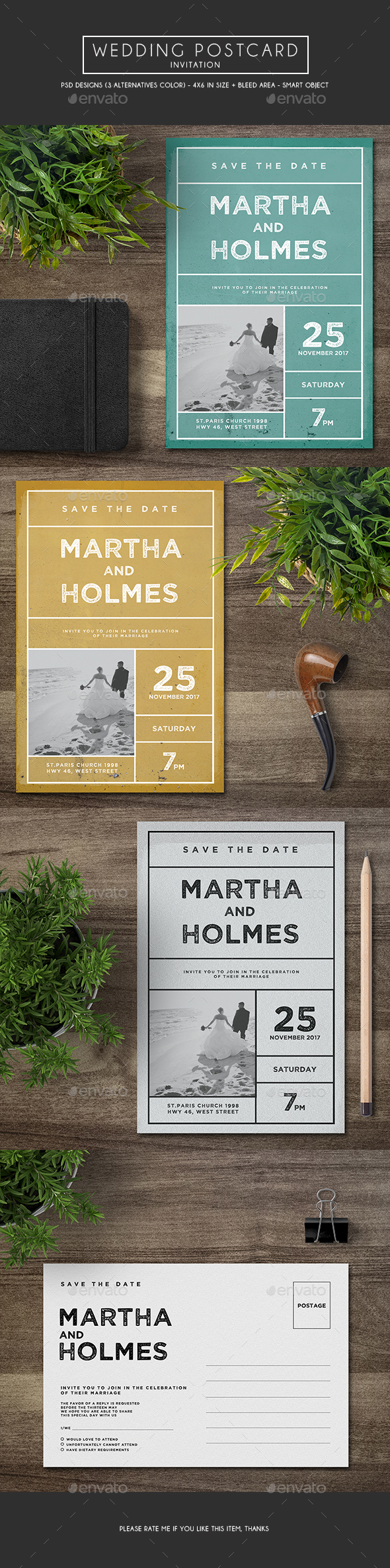 Wedding Postcard Invitation - Weddings Cards & Invites