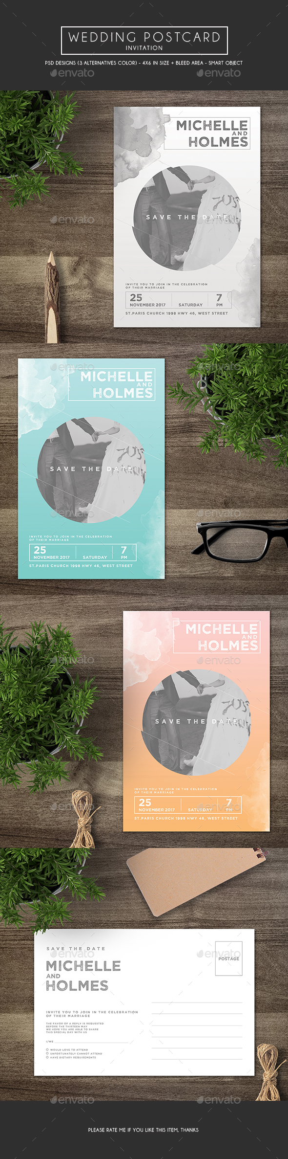 Wedding Postcard Invitation - Weddings Cards & Invites