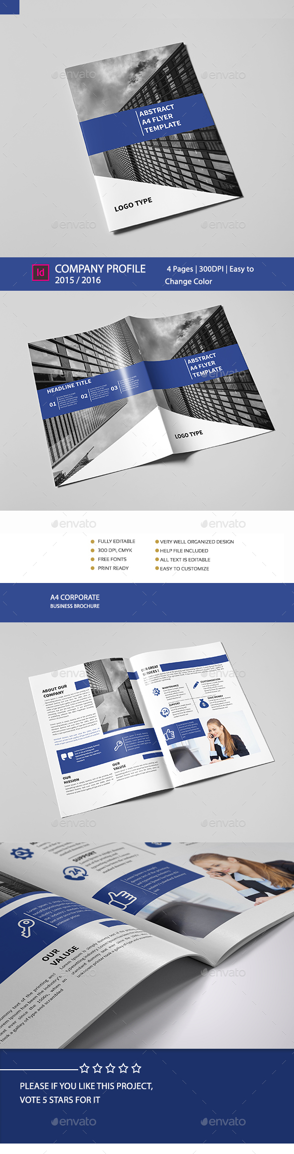 Bi-Fold Brochure - Corporate Business Cards