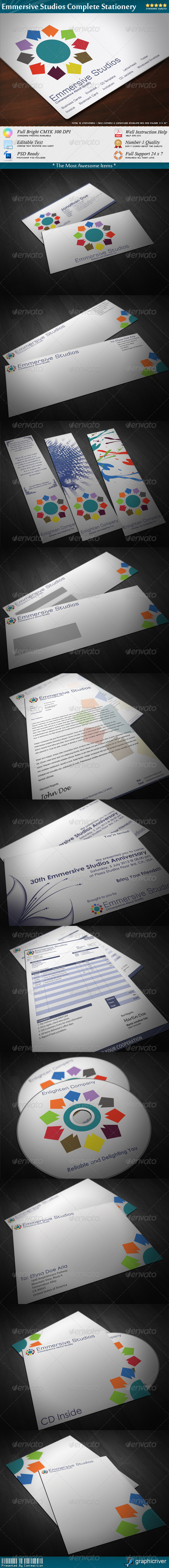 Emmersive Studios Complete Stationery - Stationery Print Templates