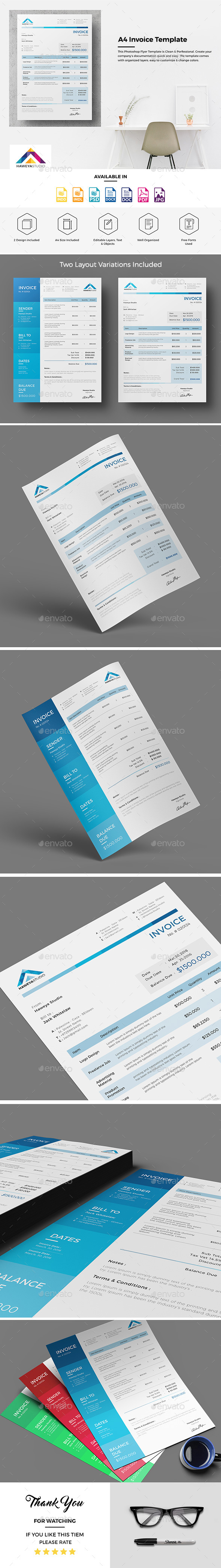Haweya Invoice Template - Proposals & Invoices Stationery