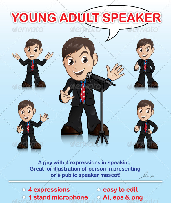 Young Adult Speaker - People Characters