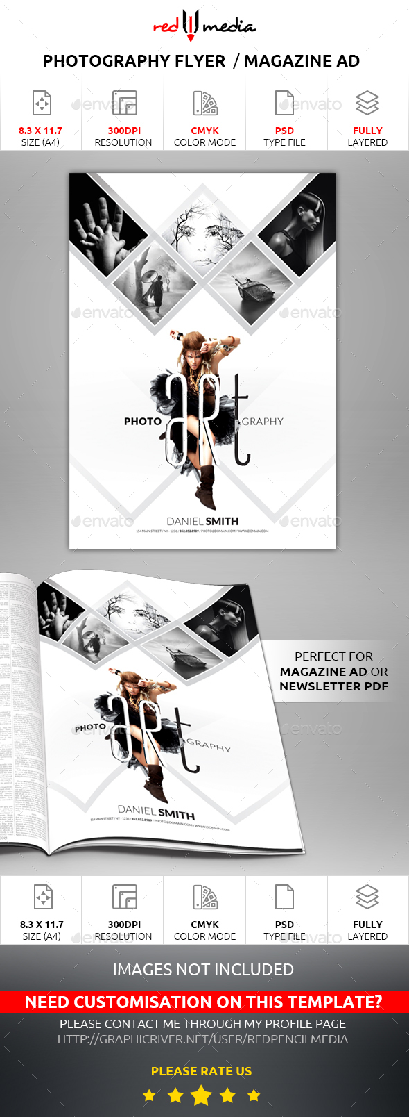 Photography Flyer / Magazine AD - Flyers Print Templates