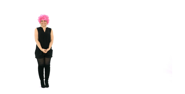 Woman with Pink Wig