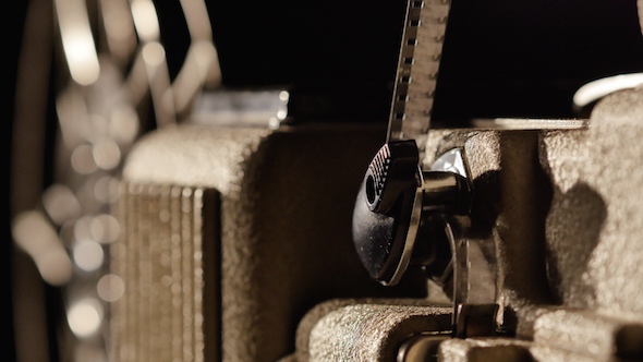 Film Roll in Cinema Projector alt