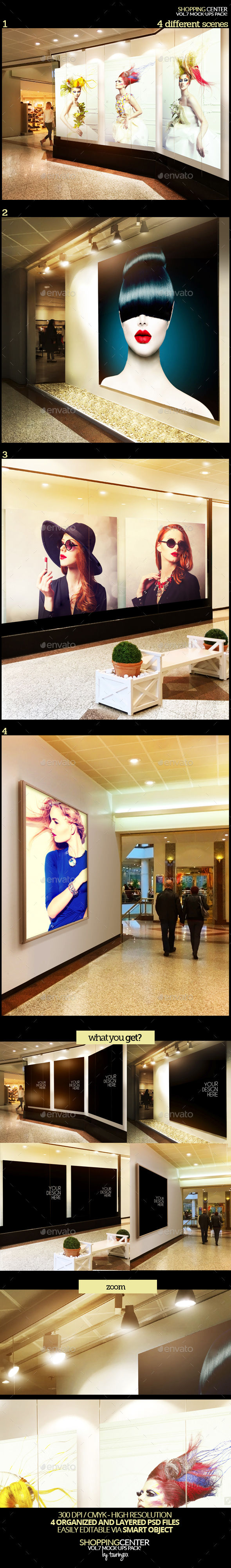 Shopping Center Vol.7 Mock-Ups Pack - Signage Print