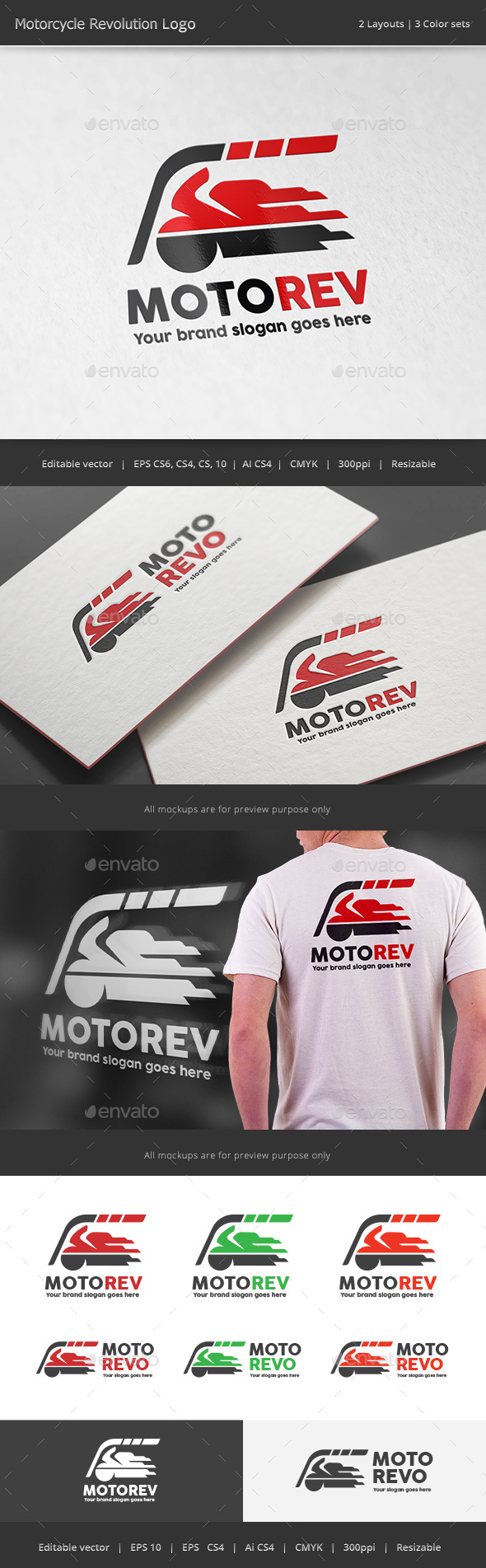 Motorcycle Revolution Logo - Vector Abstract