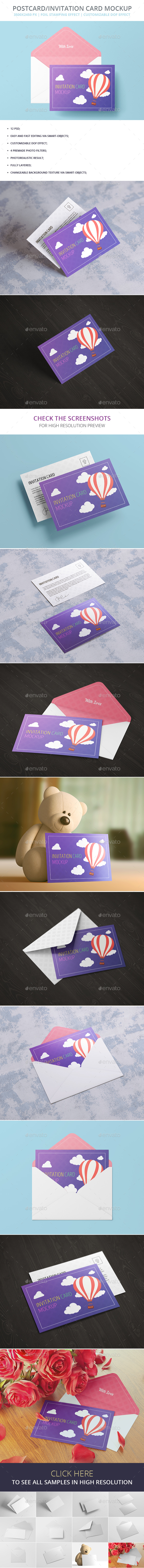 Postcard / Invitation Card Mock-up - Miscellaneous Print
