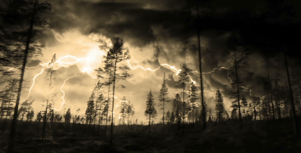 Driving And Lightning Storm