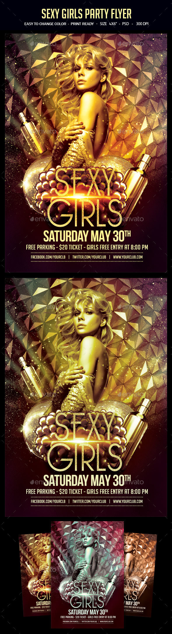 Sexy Girls Party Flyer - Clubs & Parties Events