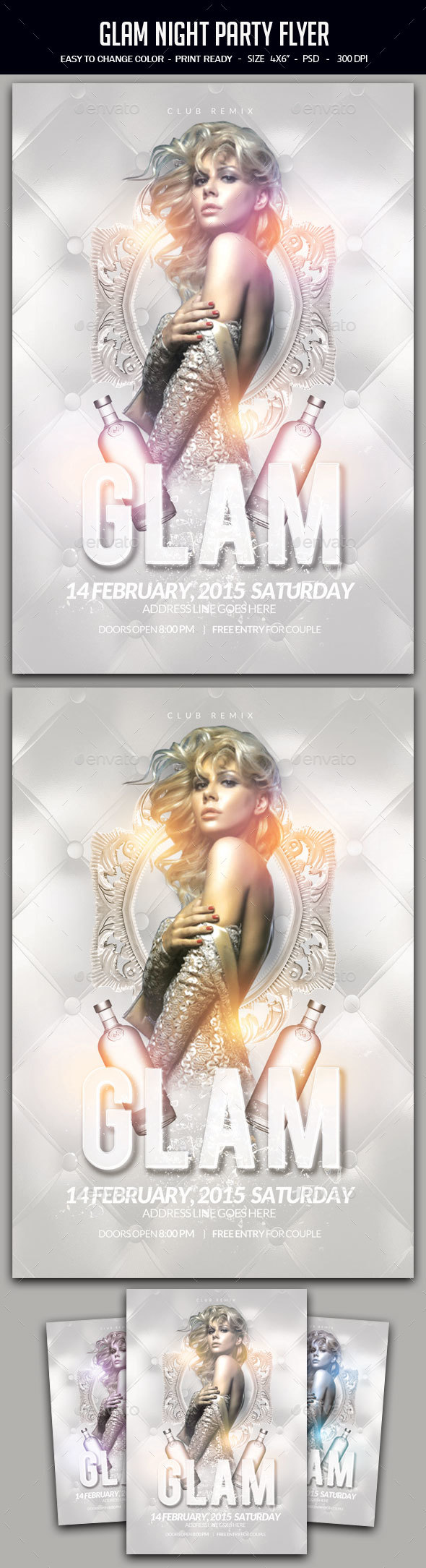 Glam Night Party Flyer - Clubs & Parties Events