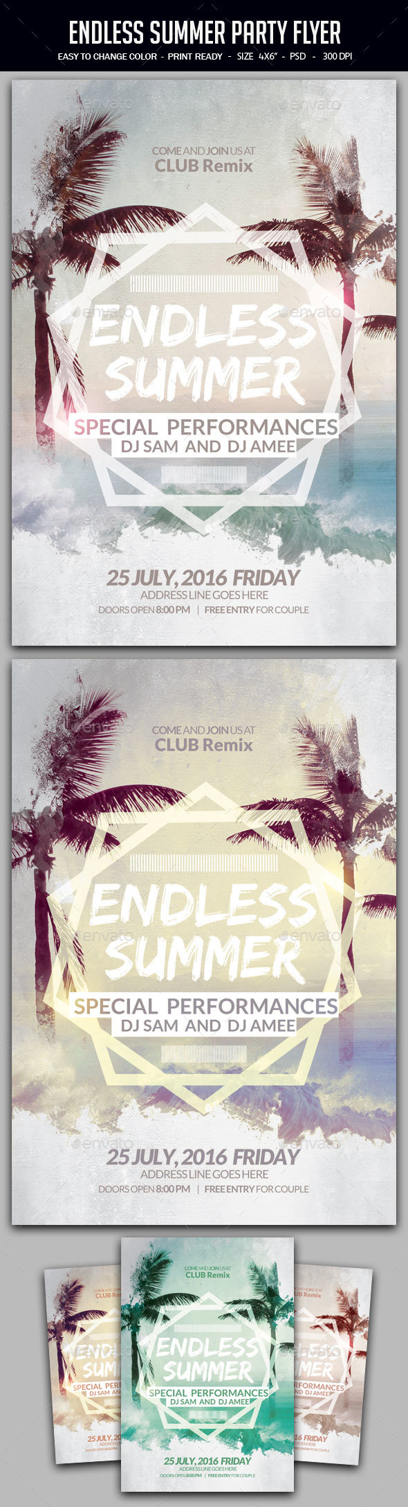 Endless Summer Party Flyer - Clubs & Parties Events