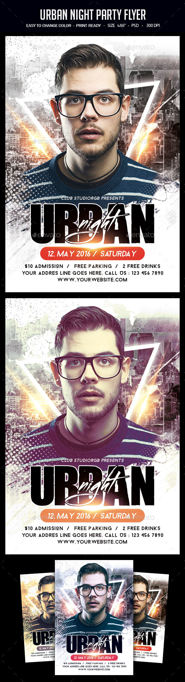 Urban Night Party Flyer - Clubs & Parties Events