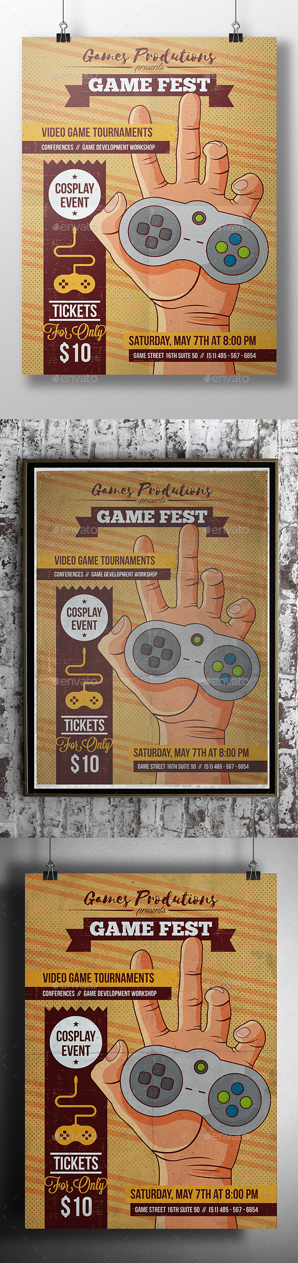 Video Games Poster Template - Miscellaneous Events
