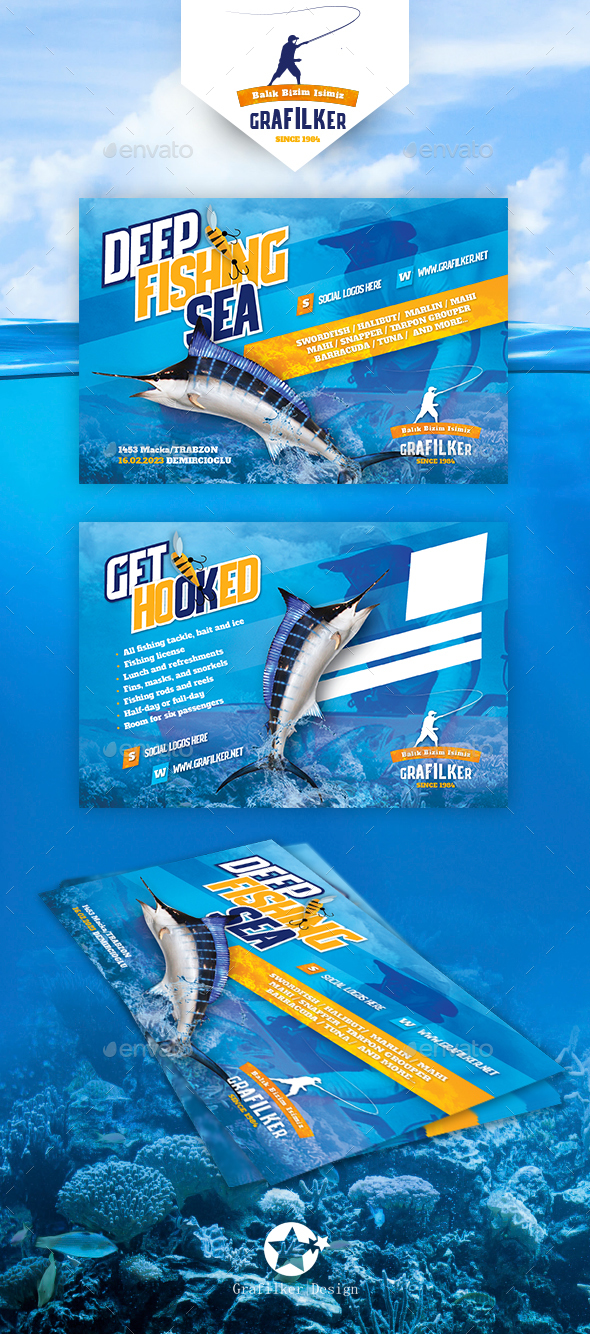 Fishing Postcard Templates - Cards & Invites Print Templates