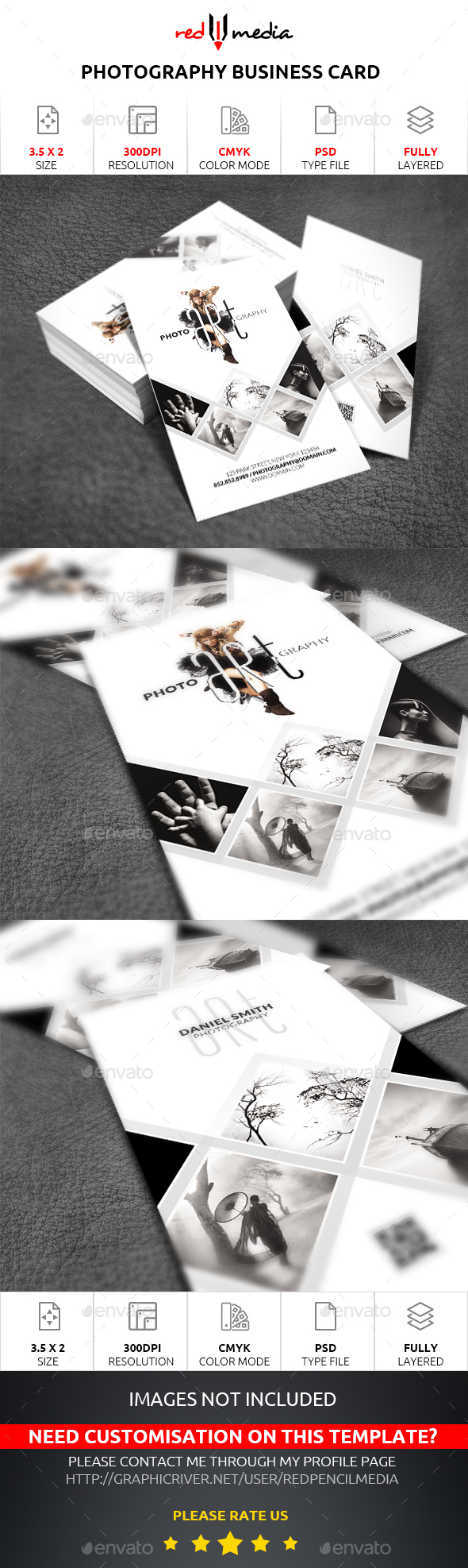 Photography Business Card - Business Cards Print Templates