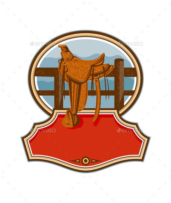 Western Saddle Old Style Oval - Man-made Objects Objects