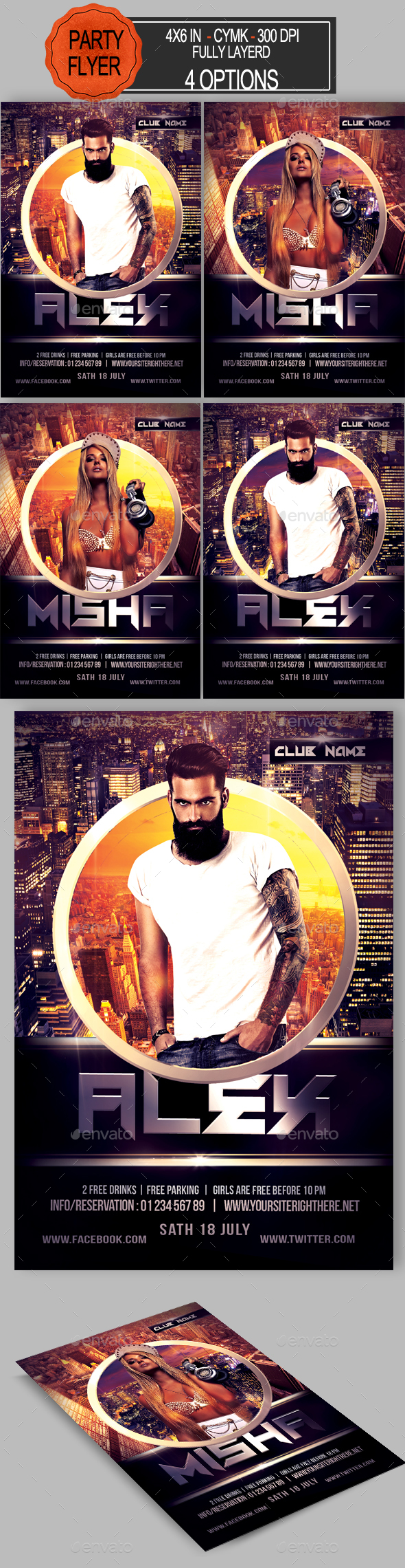 DJ Flyer - Clubs & Parties Events