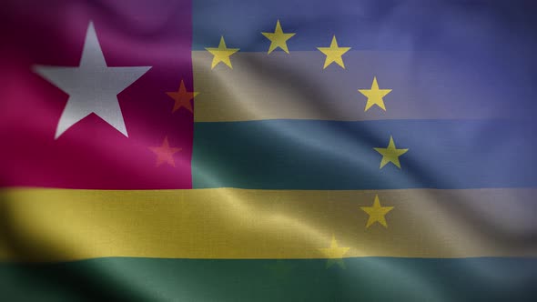 EU Togo Flag Loop Background 4K