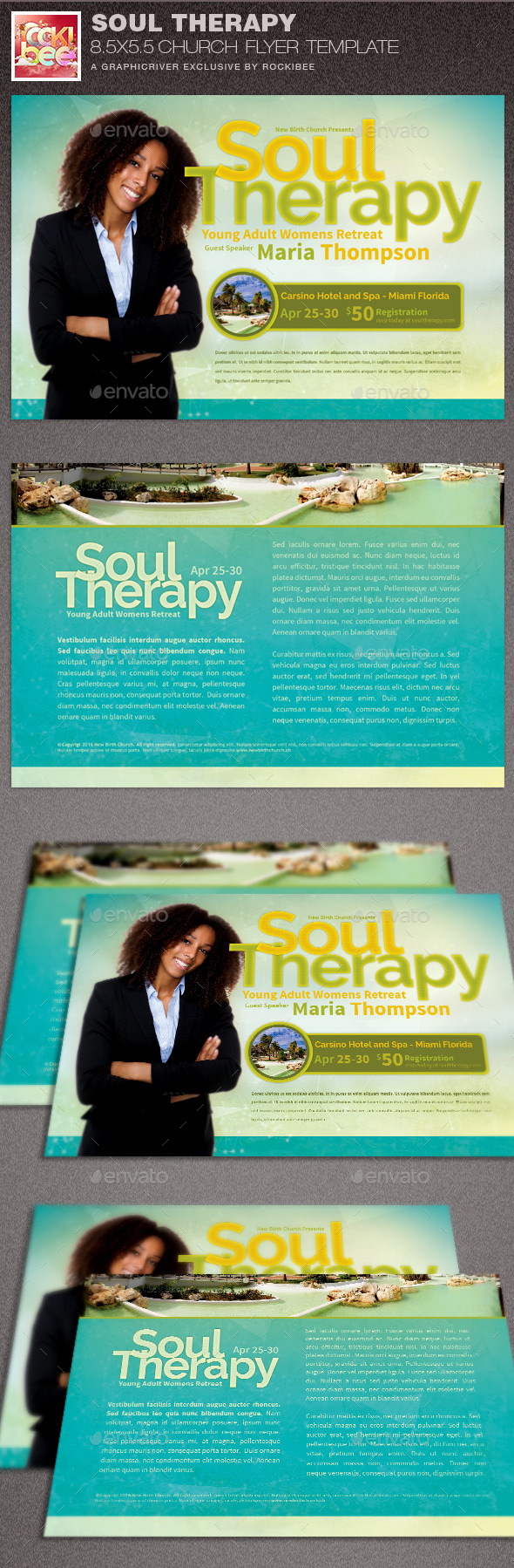Soul Therapy Church Flyer Template - Church Flyers