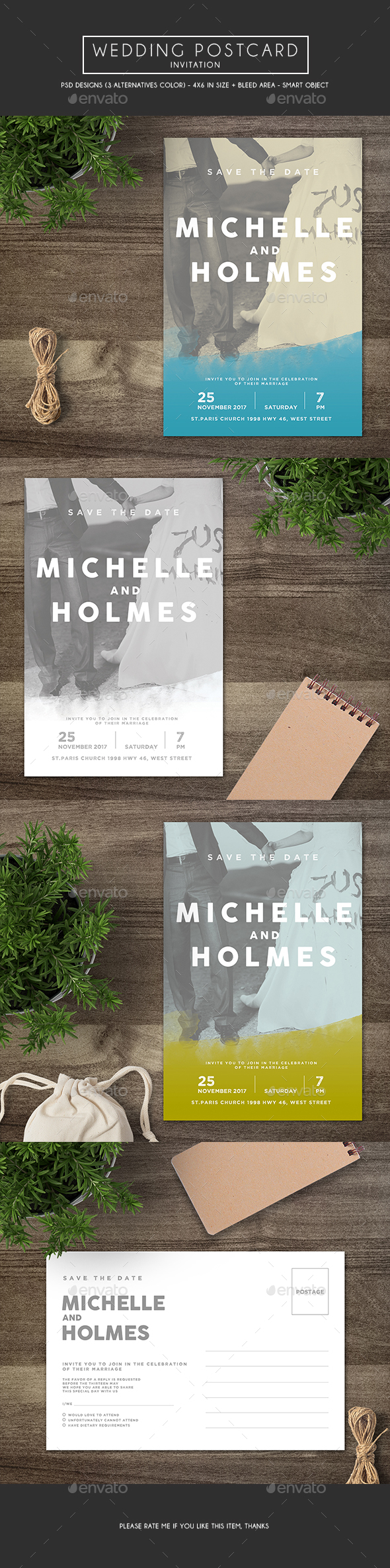 Wedding Postcard Invitation - Weddings Cards & Invites