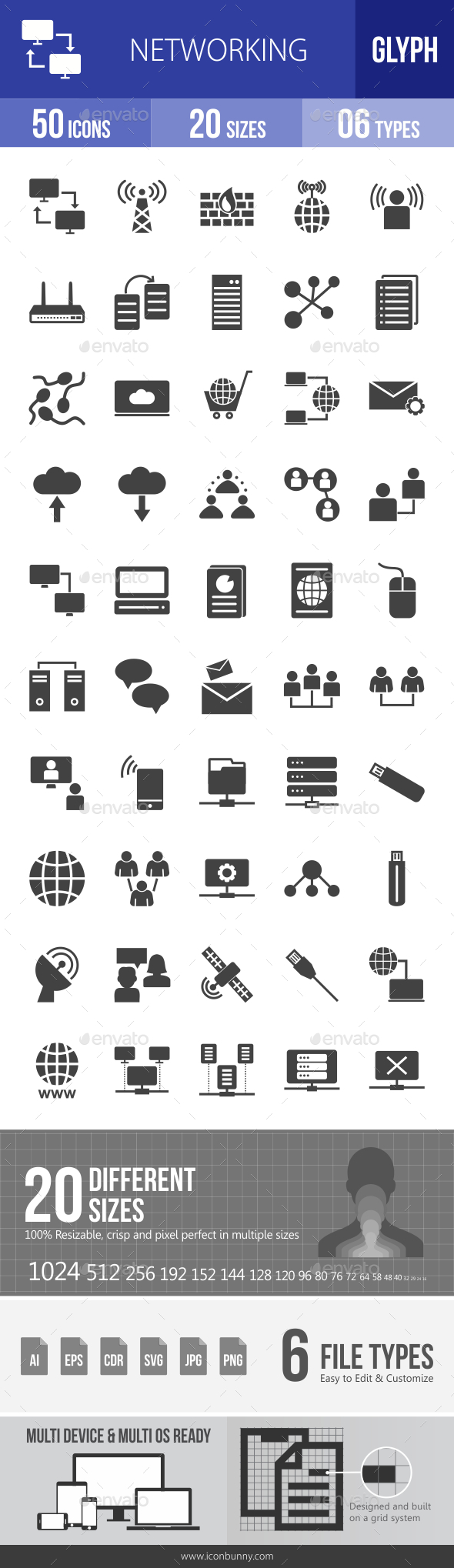 Networking Glyph Icons - Icons