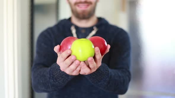 View Of Man Hands Holding Apples 1 alt