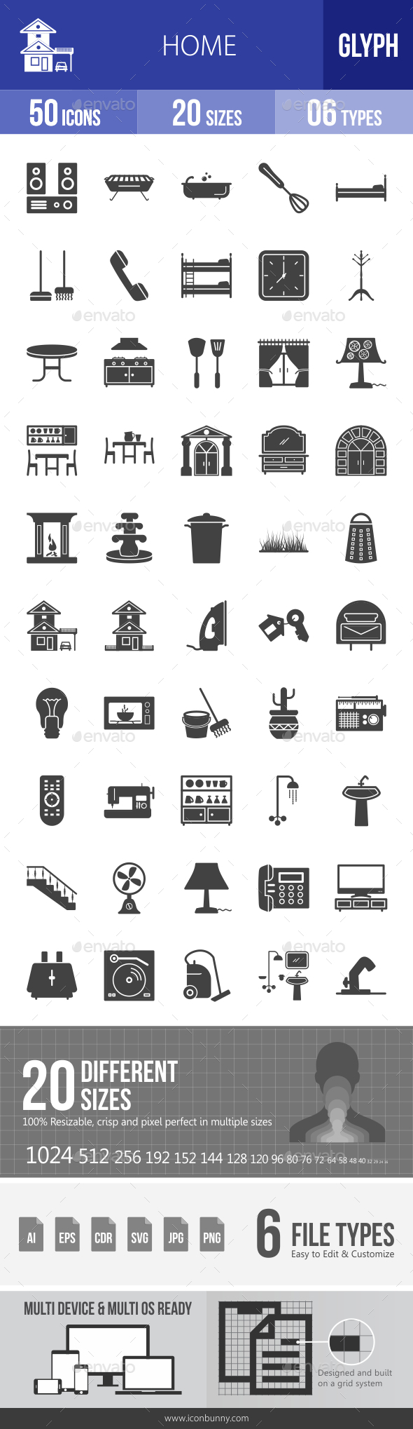 Home Glyph Icons - Icons