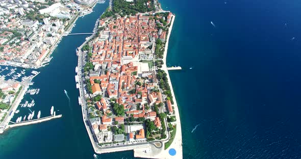 Aerial View Of Beautiful Zadar Town, Croatia 5 alt