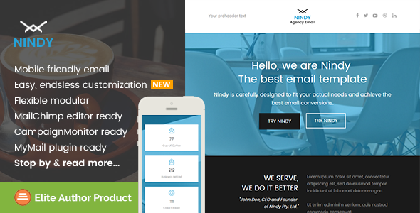 Nindy Agency Email - ThemeForest 15756464