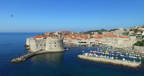 Aerial View Of Old Town Harbour In Dubrovnik 2 alt