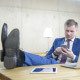 Relax Businessman Using Mobile Phone - VideoHive Item for Sale
