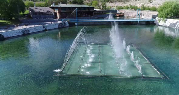 Fountain In Pool