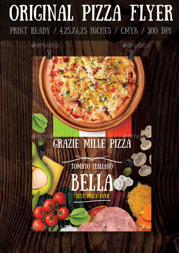Original Pizza Flyer Template - Print Templates