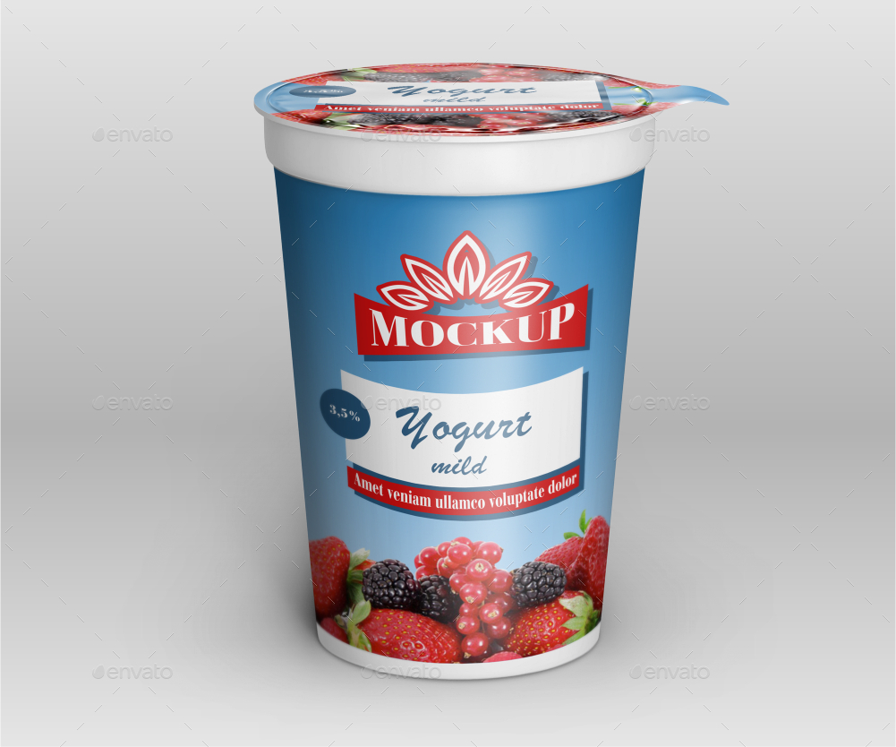 Download Cream Yogurt Container Mockup by Fusionhorn | GraphicRiver