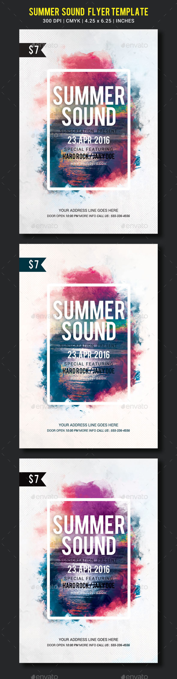 Summer Sound Party Flyer Template - Clubs & Parties Events