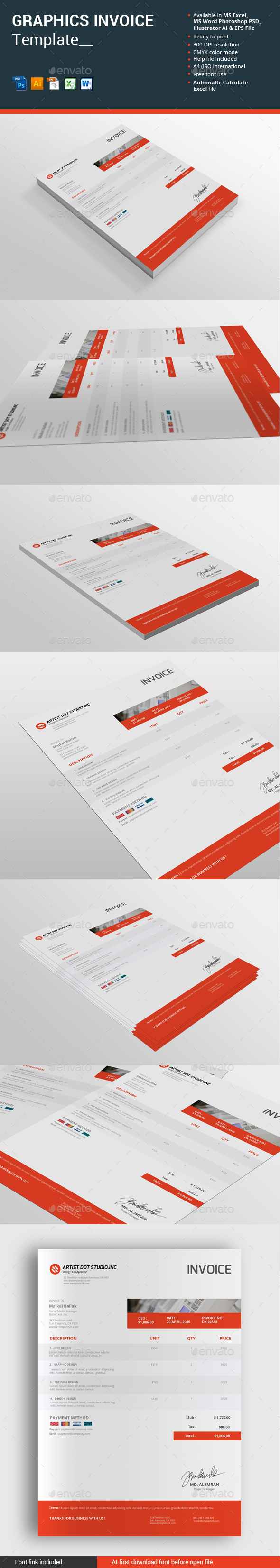 Graphics Invoice Template - Proposals & Invoices Stationery