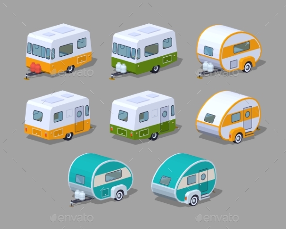 Collection of Motorhomes - Man-made Objects Objects
