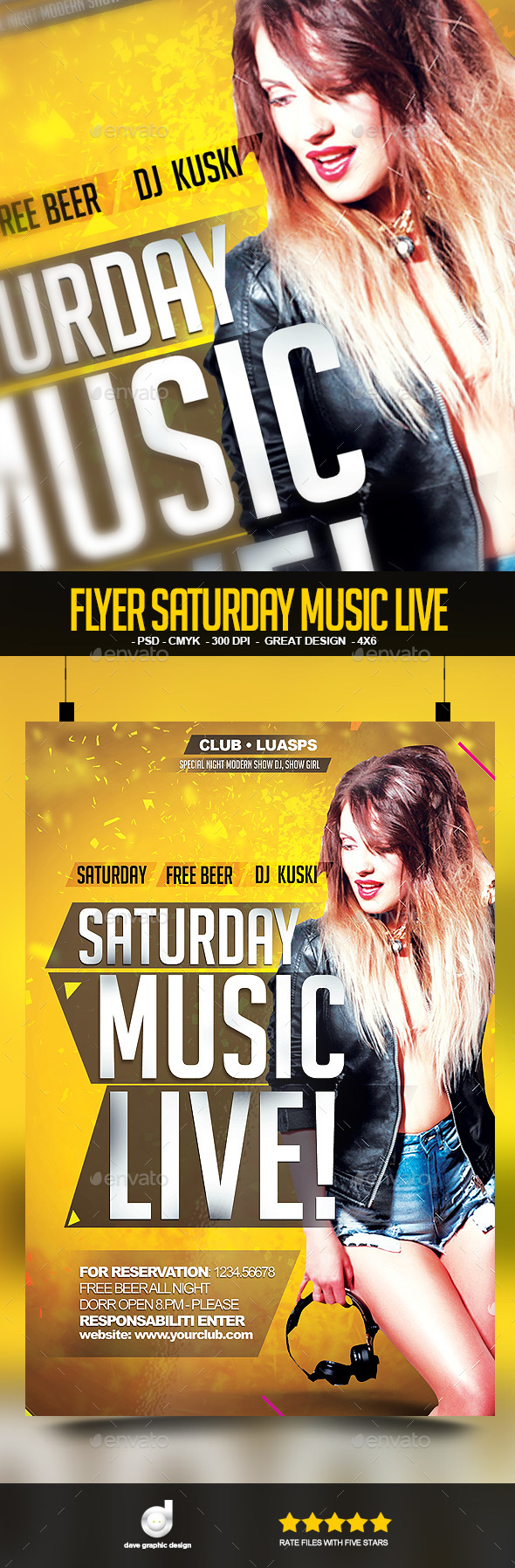 Flyer Saturday Music Live - Clubs & Parties Events