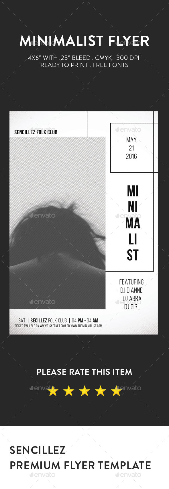 Minimalist Flyer - Clubs & Parties Events