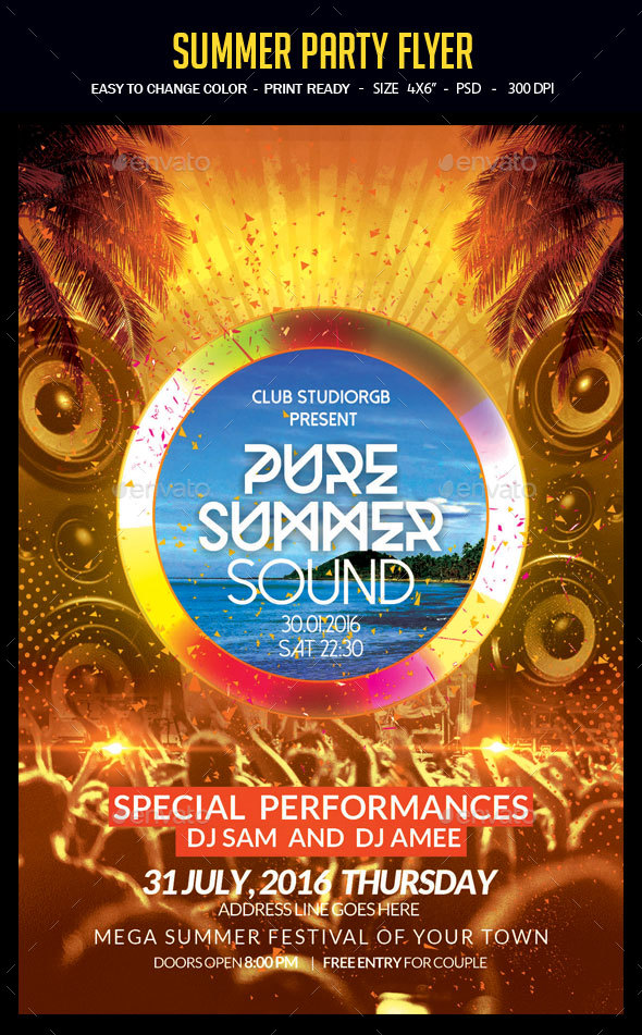 Summer Party Flyer - Clubs & Parties Events