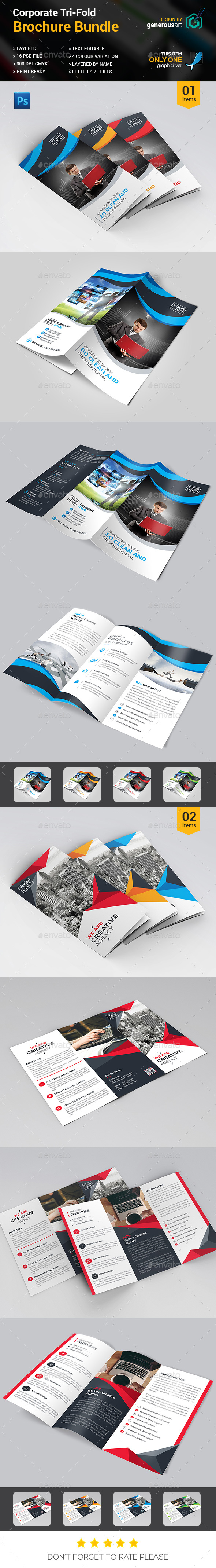 Tri-fold Bundle_2 in 1 - Brochures Print Templates